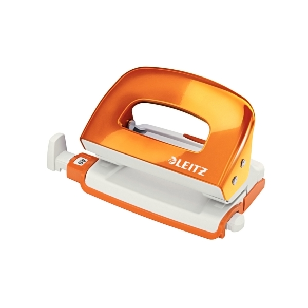 LEITZ WOW MINI PUNCH 10SHT ORANGE