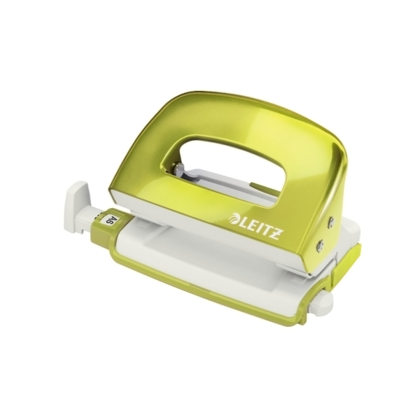 LEITZ WOW MINI PUNCH 10SHT GREEN