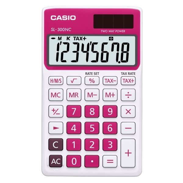 CASIO SL-300NC CALCULATOR RED