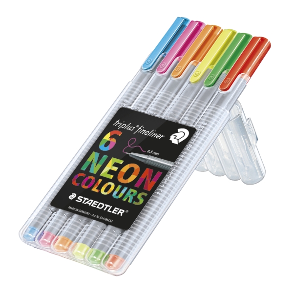 PK6 STAEDTLER 334 TRIPLUS FINELINER NEON