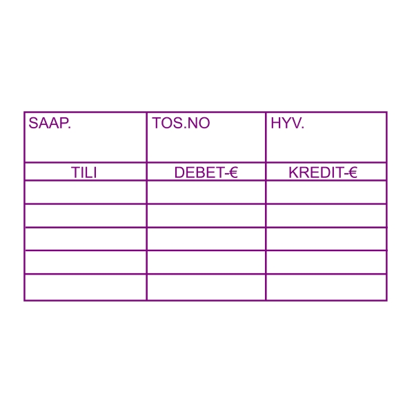 TIP-TOP STAMP FOR FINANCE PURPLE