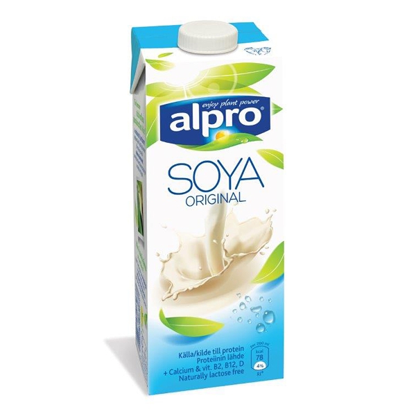 Alpro soijajuoma 1,2 kevyt 1L, 1 kpl=12 tölkkiä