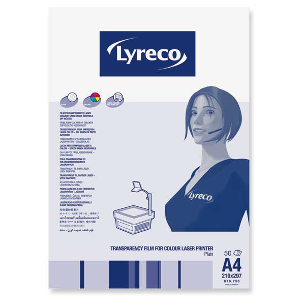 BX50LYRECO OHP FILM F/HP COL LASER PRINT