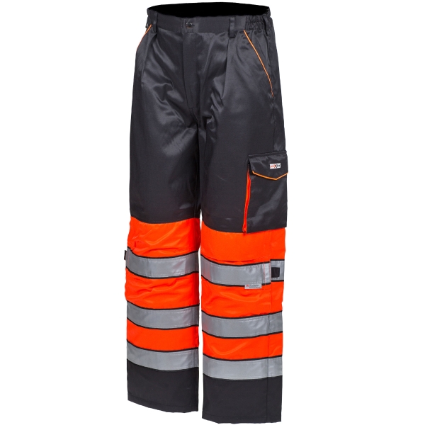 PRIHA 4044 HI-VIS TROUSER 56 RED/BLACK