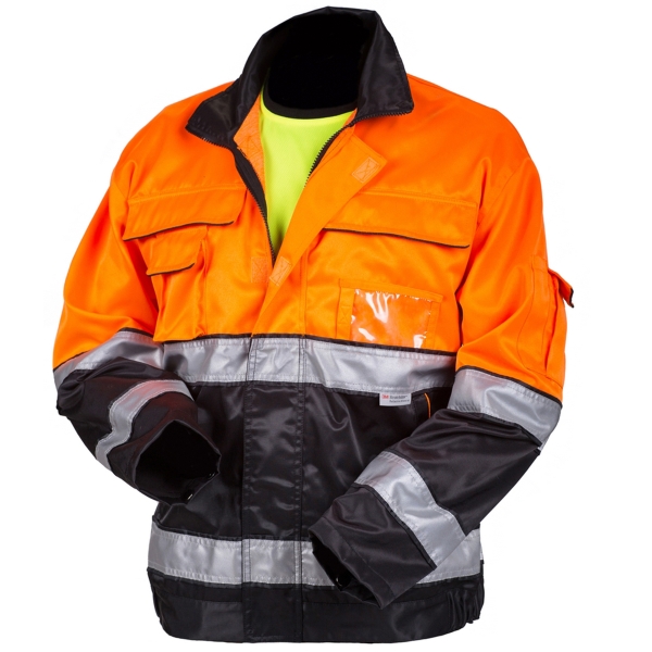 PRIHA 4124 HI-VIS JACKET ORGE/BLK 48