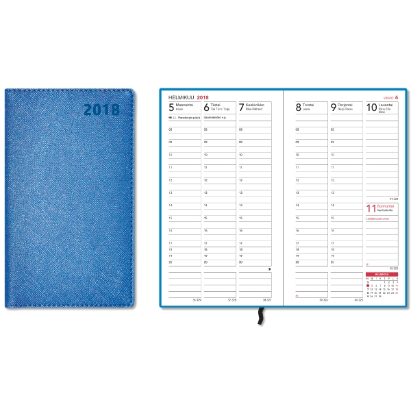 CC TIME SLIM DIARY 87X153MM METAL BLU