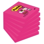 Post-It Super Sticky viestilappu 76x76mm fuksia, 1 kpl=6 nidettä