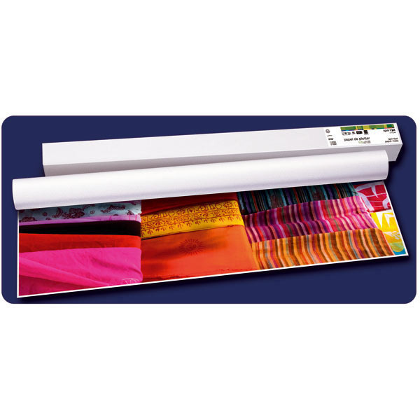 Rolo papel plotter tinta.Estuc branco 105g/m2 SPRINJET MATE. Largo: 610 x 45 m