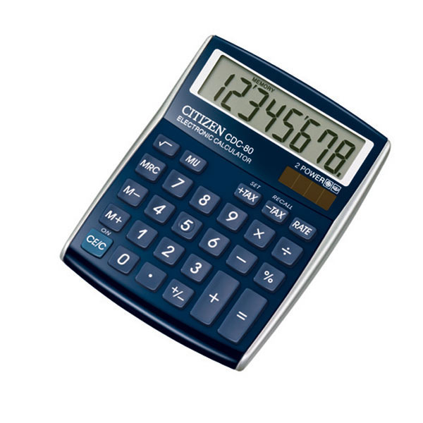 CITIZEN CDC-80  CALCULATOR 8 DIGITS BLUE