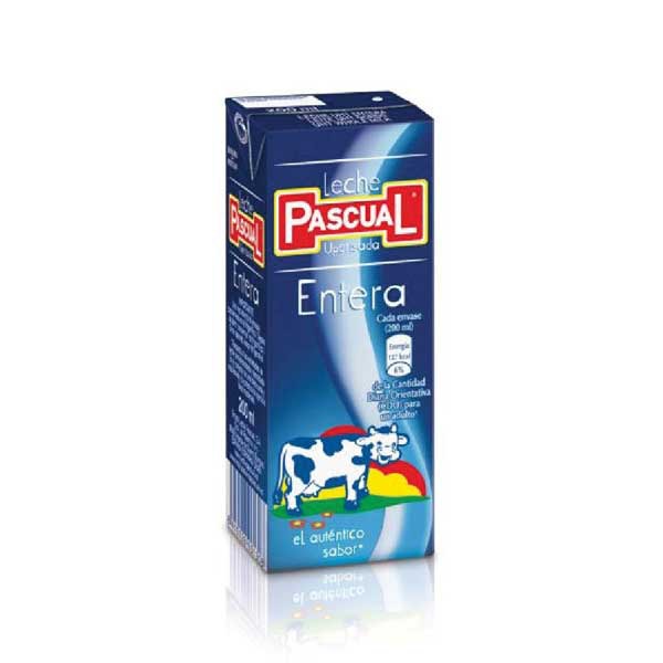 Pack de 24 briks de leite gordo PASCUAL de 200 ml