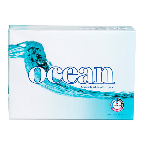 Pacote de 500 folhas papel OCEAN TCF A3 80g/m2 branco