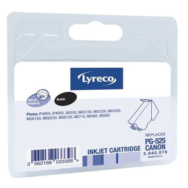 LYRECO CANON COMPATIBLE INKJET CARTRIDGE FOR PG525 BLACK