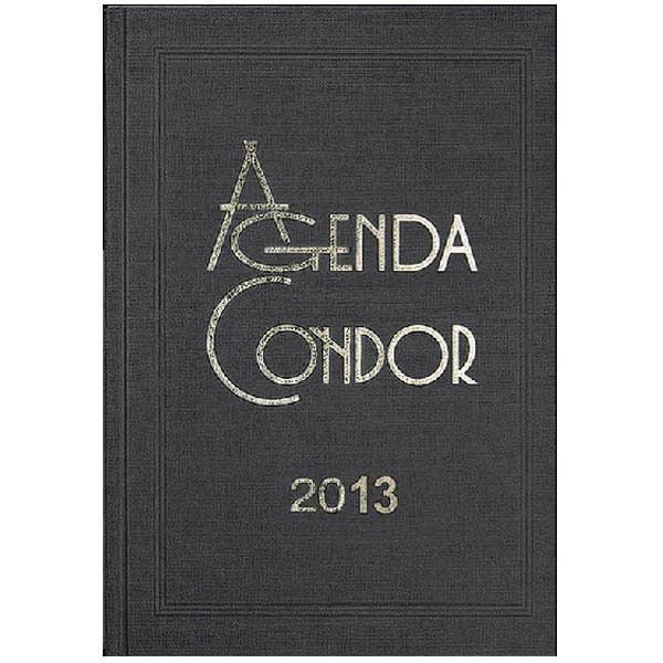 Agenda de escritório CONDOR día página, 140 x 210 mm. Cor preto