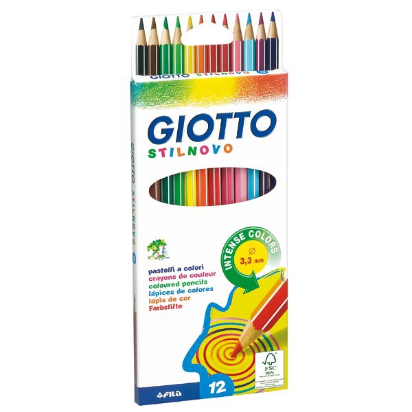 PK12 GIOTTO STILNOVO PENCIL ASSORTED COL